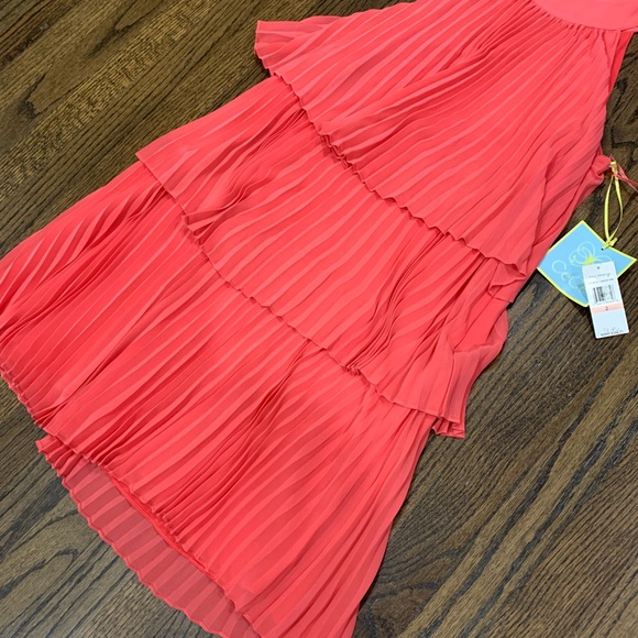 New CeCe Pleated Dress Ginger Pink Size 2 - Picture 4 of 12
